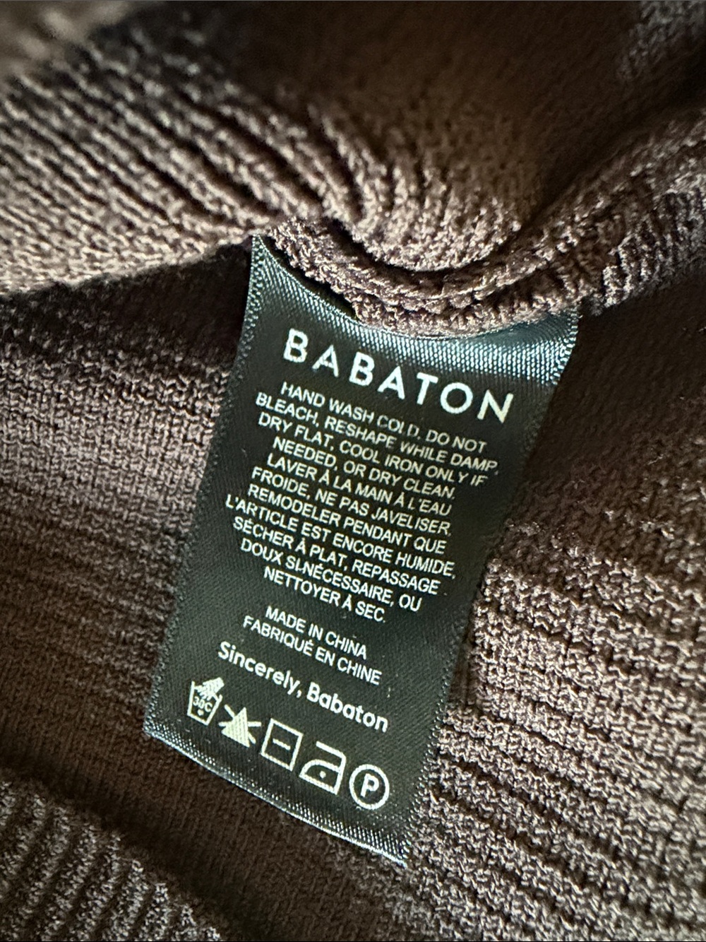 Babaton Brown Cross-Back Ribbed Top - Picture 5 of 10